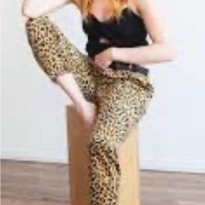 Vintage 80s Brett Harrison Leopard Pants
Size 8 High Rise Taper Leg Deadstock